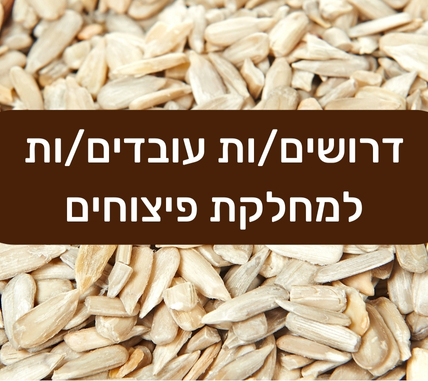 דרושים/ות עובדים/ות למחלקת פיצוחים